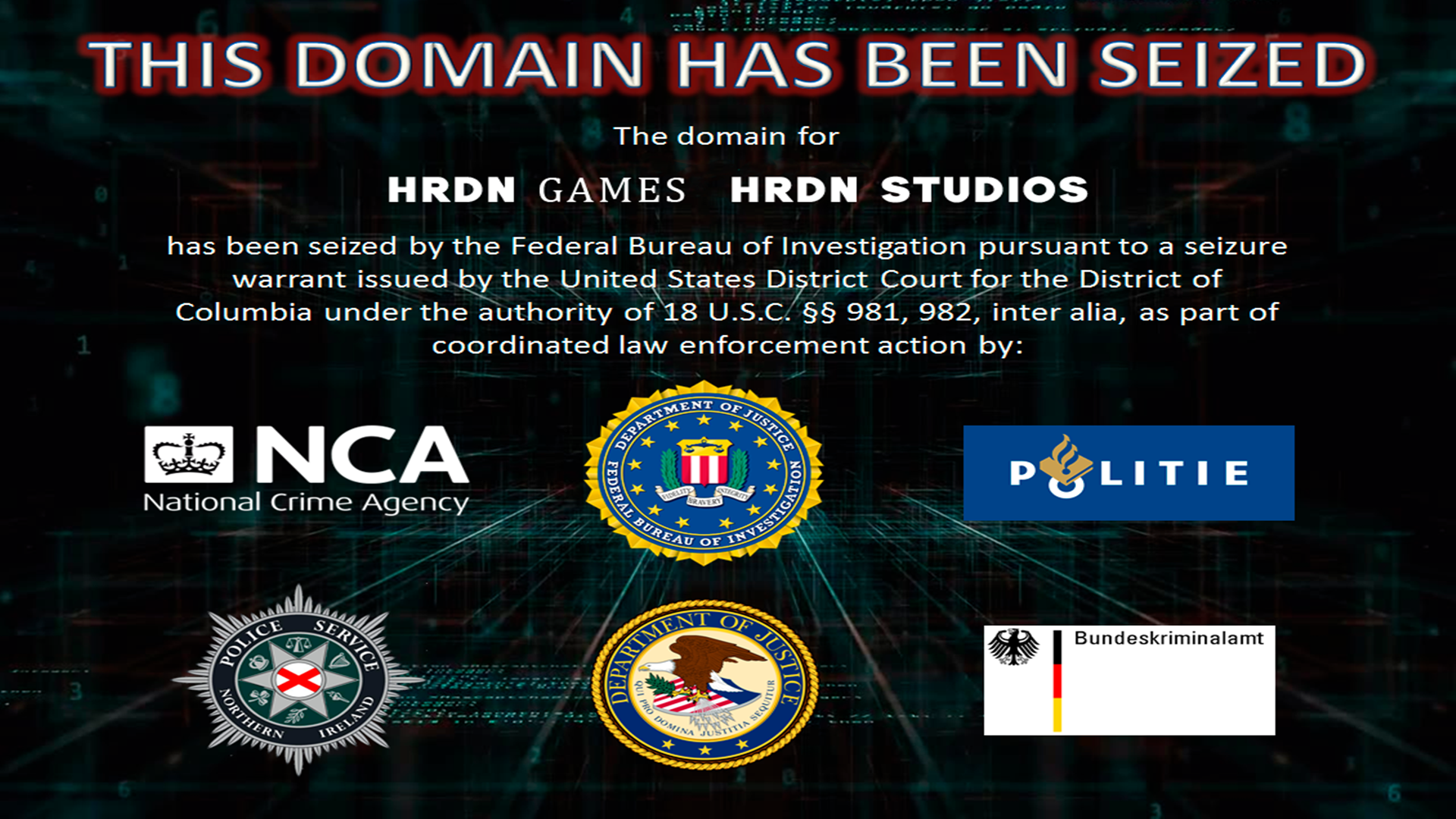 THE DOMAIN HAS BEEN SEIZED